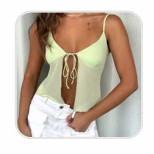 White Fox Boutique Light Green Camisole NWT